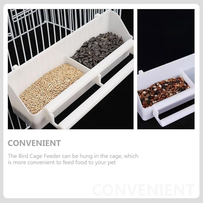 Balacoo 3 Pack Bird Water Dispenser for Cage: Plastic Bird Food Bowl, Hanging Parakeet Feeder for Parrots, Budgie, Cockatiel, Poultry, Pigeon, Quail