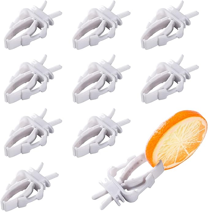 10 Pieces Bird Cage Food Clips Bird Cage Food Holder Parrot Fruit Vegitable Bracket Pet Feeder Clip Accessory for Parakeet Budgie Cockatoo Macaw Cockatiel and Other Animals