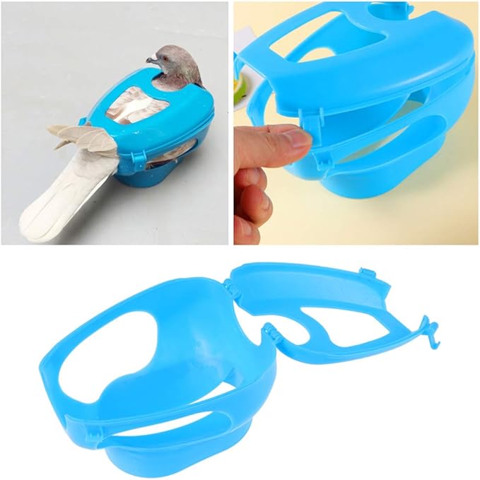 2pcs Racing Pigeon Holders Easy Bird Fixed Frame Racks Medicines Feeders Boxes for Pigeon Bird (Blue)