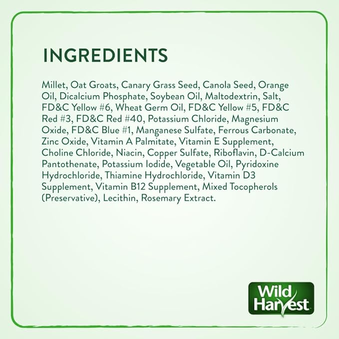 Wild Harvest Daily Blend for Parakeet, Canary, Finch & Small Birds, 2 Pounds (Pack of 4)