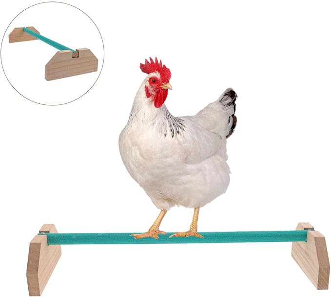 Chicken Perch Bird Stand Wood Stand Chicken Toy, Roost Entertainment Toy Hen Support Frame Bird Cage Play