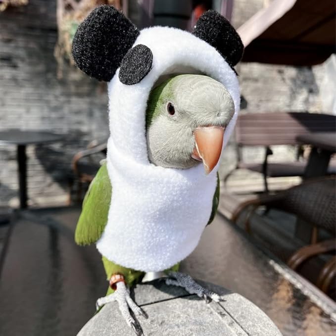 Bird Costume Bird Diaper Flight Suit Bird Panda Shape Bird Clothes Cosplay Photo Prop for Parrots Lovebird Parakeet Cockatiel Small Animals Apparel (Without Diaper,Hahn's Macaw)