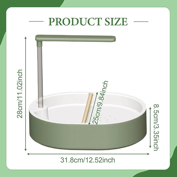 Automatic Bird Bathtub Parrot Bath Shower Versatile Bathing Indoor Easy to Install Parakeet Bath Tub with Parrot Perch, Style A
