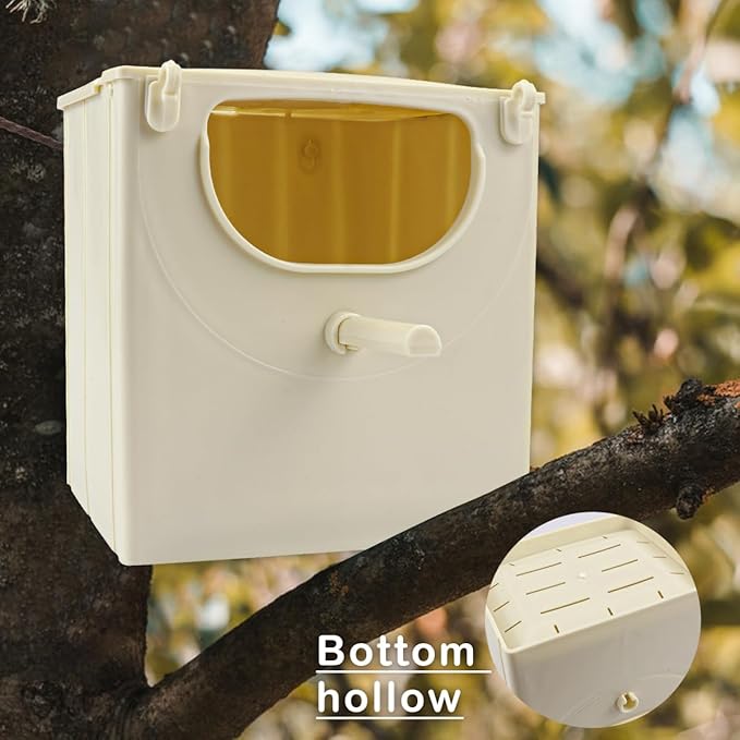 4PCS Plastic Bird Nest Box Bird Nest Breeding Boxes Outdoor Indoor Mounted Parrot Nest Boxes for Birds Finch, Squirrel, Parrot, Budgie