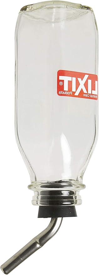 Lixit Heavy Duty Deluxe Glass Water Bottles for Birds, Dogs and Small Animals. (16oz Large Tube)