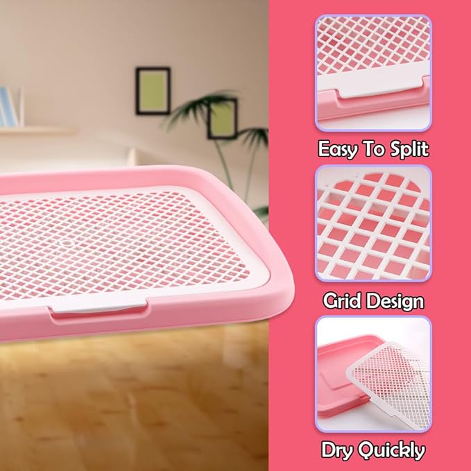 Bird Feeding Table Large Birdkeeping Station Birdcage Accessories for Bird Parrot Parakeet Budgies Cockatiel Lovebird (Pink)