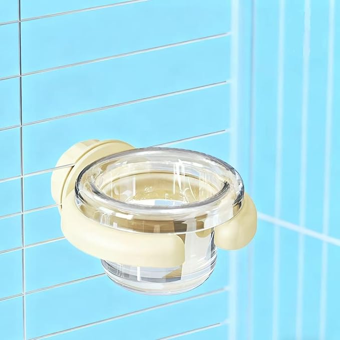 2Pcs Bird Feeding Bowls with Clamp，Small Bird Feeding Cup for Parrots, Rose-Ringed Parakeets, Conures, budgerigars and Lovebirds.