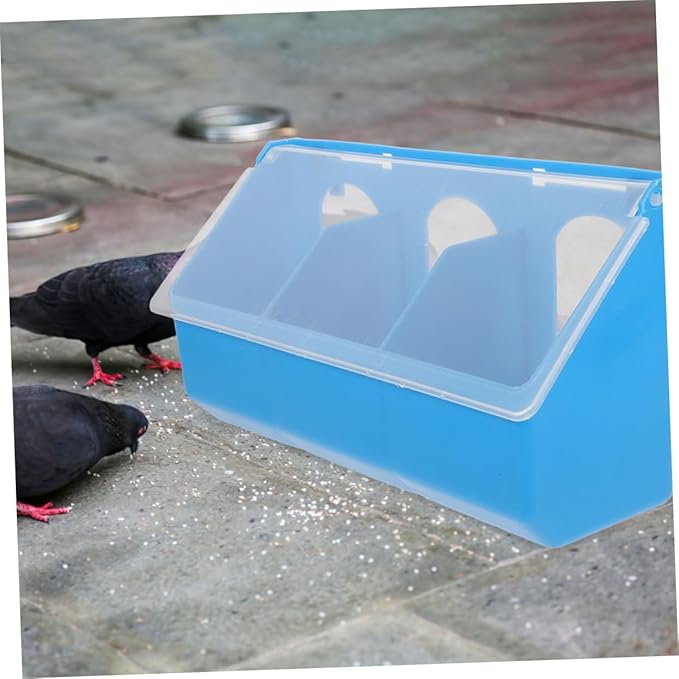 Totority 2pcs Three Pigeon Feeder Lid Hanging Bird Feeding Cups for Pigeon and Poultry Multi-Functional Plastic Feeders for Easy Access to Food and Water Promoting Healthy Diet