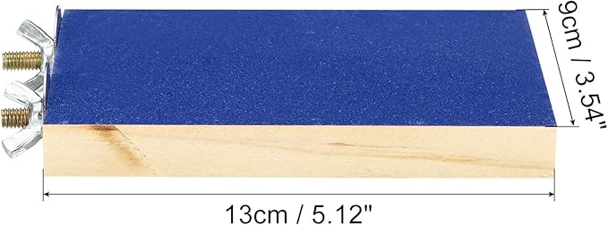 PATIKIL Bird Perch Stand, Parrot Stand Platform Playground Paw Grinding Clean for Parakeet Cockatiel Cage Accessory, Blue