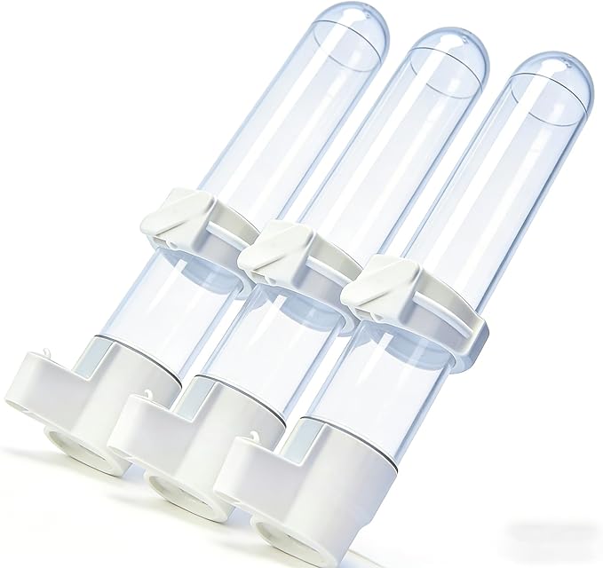 Automatic Bird Water Dispenser Cage Hanging Water Feeder with Anti-Spill Design for Parakeet Canary Small Parrot Lovebirds (3PCS 120ml Water Dispenser)