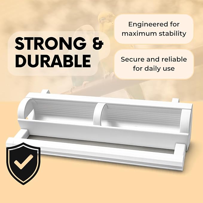 Premium Millet Holder - Mess-Capture Design for Clean Cages - Specially Designed for Small Birds Like Parakeets, Budgies, Lovebirds, Cockatiels, and Finches (Mordern Matte Edition)