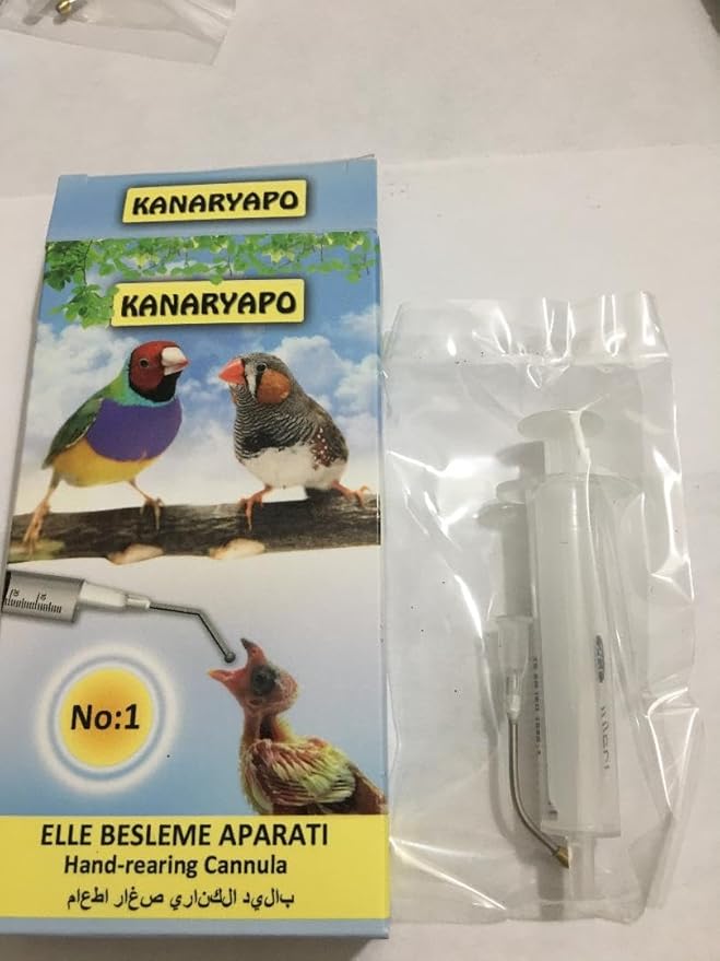 Birds Hand Rearing New bornSmall Exotic Bird Canary Finch Feeding 5 ml Gavage Crop Stainless Steel Needle Syringe-Medication Cannula (1)