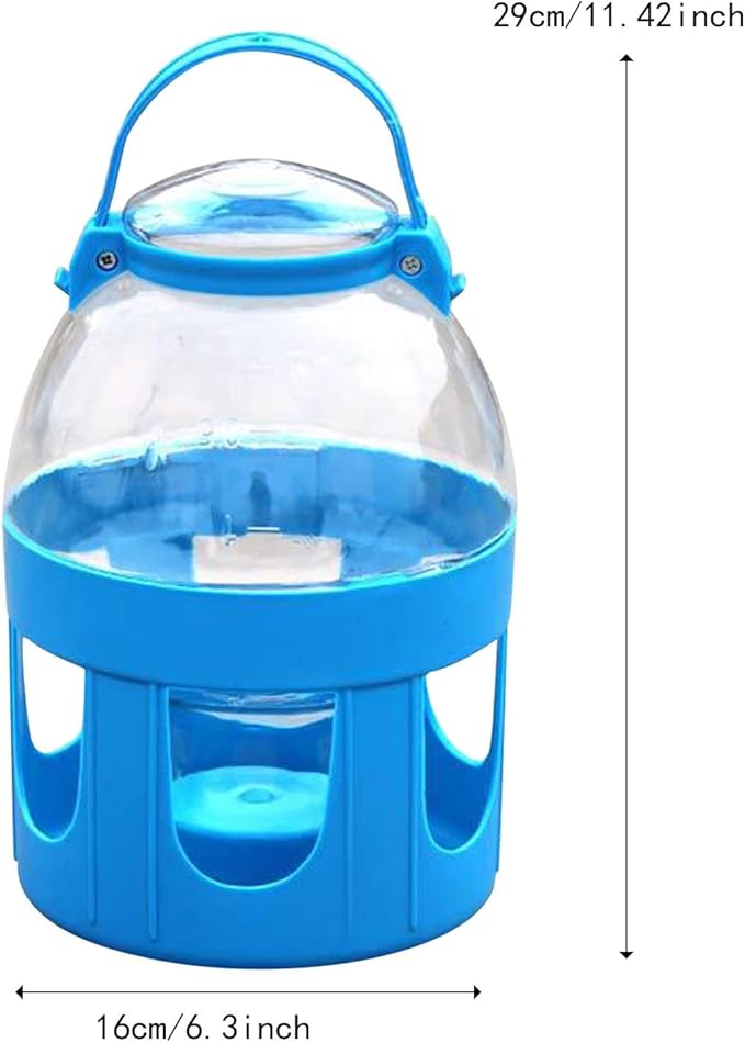 Bird Water Feeder Water Dispenser Convenient Hanging Feeding Tool Dove Drinker for Farm Cockatiels Pigeons Chick Pet Supplies, 2L