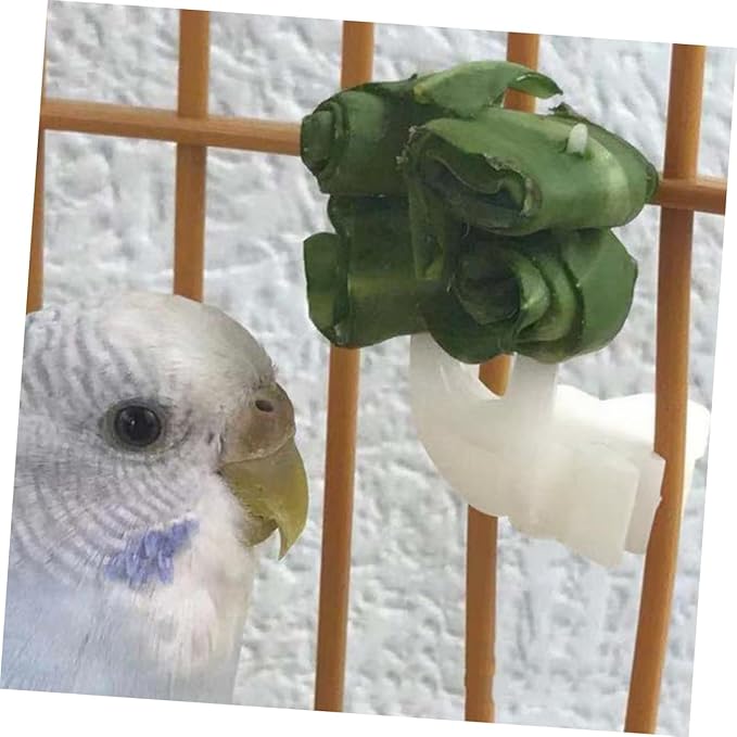 HANABASS 20pcs Bird Cage Fruit and Vegetable Forks for Parrots Pet Feeding Holder and Foraging Tool Easy to Attach Skewers for Small Birds and Hamsters Interaction and Improve Digestion