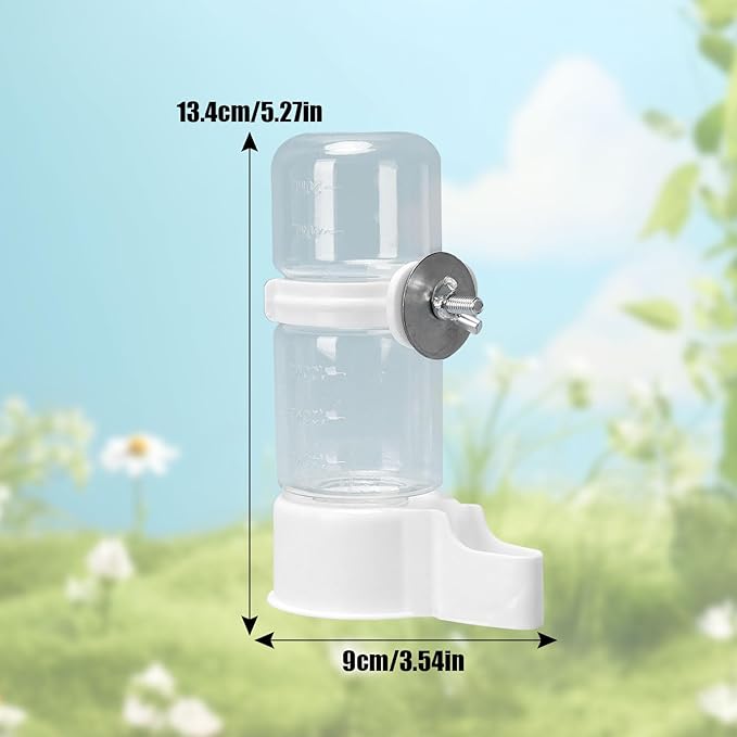 Bird Water Feeder,2PCS Automatic Bird Water Dispenser for Cage,Parrot Water Bottle Drinker Food Seed Dispenser Cage Accessories for Parrots Budgie Lovebirds Parakeet Cockatiel (Clear 140 ML)