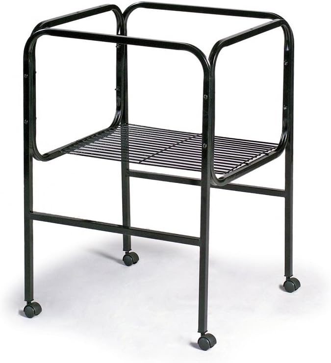 Prevue Pet Products BPV445 Bird Cage Stand with Castors for 16-Inch Diameter Base Cages, Black/White