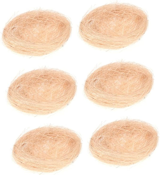 MERRYHAPY 6pcs Thread Chicken Nest Decor Artificial Chicken Coop Ornament for Easter Party Home Decoration DIY Micro-Landscape and Photography Props