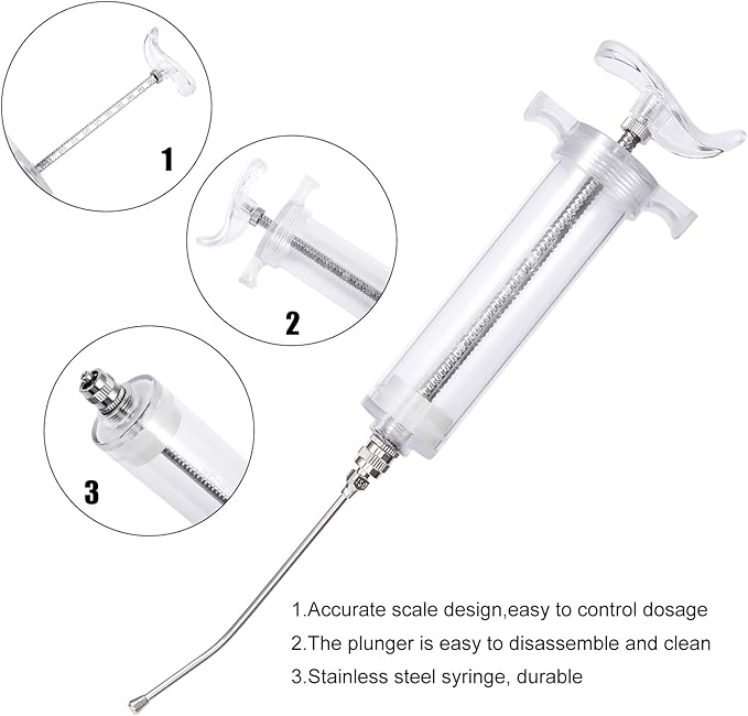 50ML Baby Bird Feeding Syringe Set Pet Syringe with 6 Pcs Curved Gavage Feeding Tubes and Bird Drinker Stainless Steel Metal Feeding Spoon for Baby Birds Parrot Small Pet