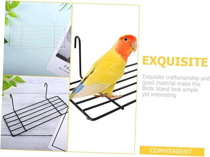 Mipcase 2pcs Decorative Bird Platform Stand for Parrots Parakeets Wall Perches for Birdcage Rest Area for Birds