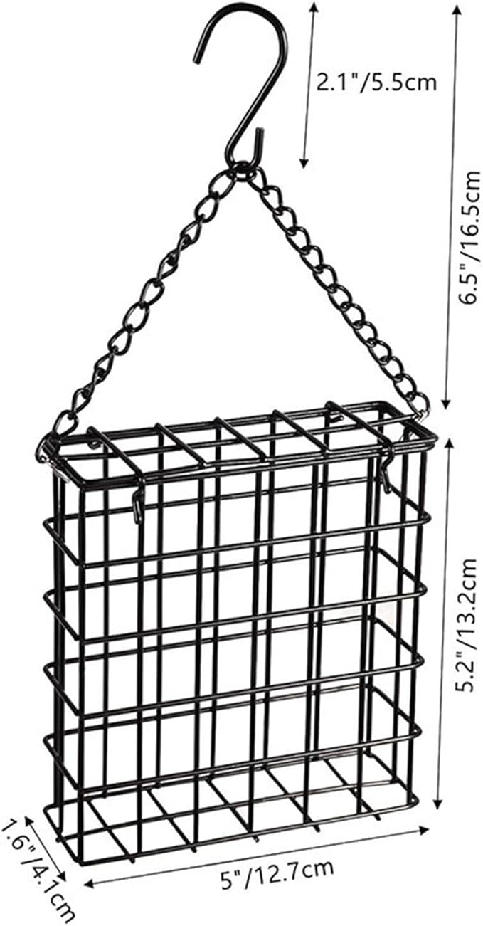 Bird Suet Cake Feeder Feeding Station Decor Pet Supplies Single Cake Basket Holder Garden Cage for Lovers Fruit Patio Outdoor