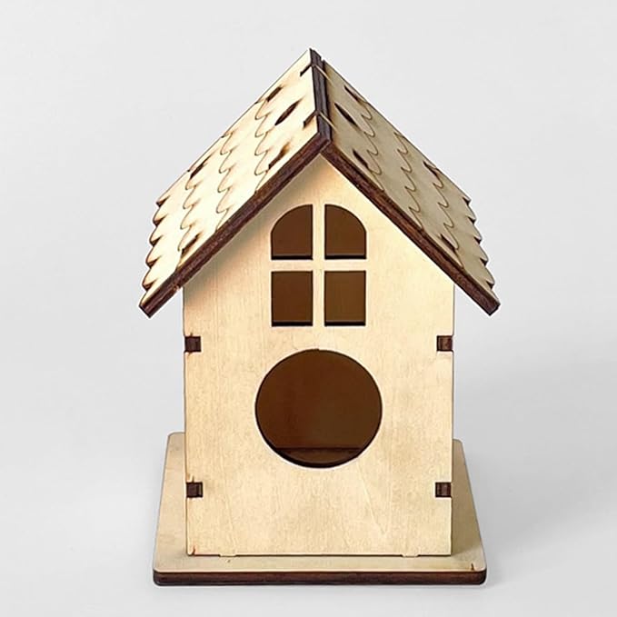 Bird Nest Cage Parrot Cage Toy Nest Nesting Box Unassembled Hideouts Craft Toy for Small Size Birds Cage Bird Nest Nesting Box for Birds