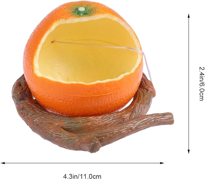 POPETPOP Birds Feeder Bowl-Parakeet Food Dish Orange Shaped Birds Feeder Cup for Small Parrots, Cockatiels,Conure and Hamster Small Animal Drinking Water Container