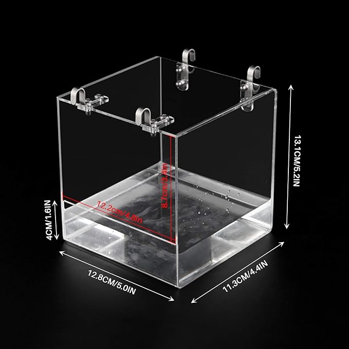 Bird Bath for Cage No-Leakage Upgrated Acrylic Clear Bird Bathtub Parrot Parakeets Shower for Cage Bathtub Box for Small Bird Parrot with 4 Hooks