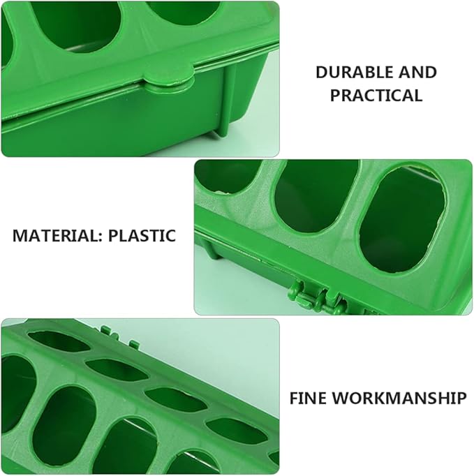 YARDWE Pigeon Feeder 2pcs Plastic Bird Feeder Containers for Cockatiels, Parrots, Chickens, and Other Small Birds