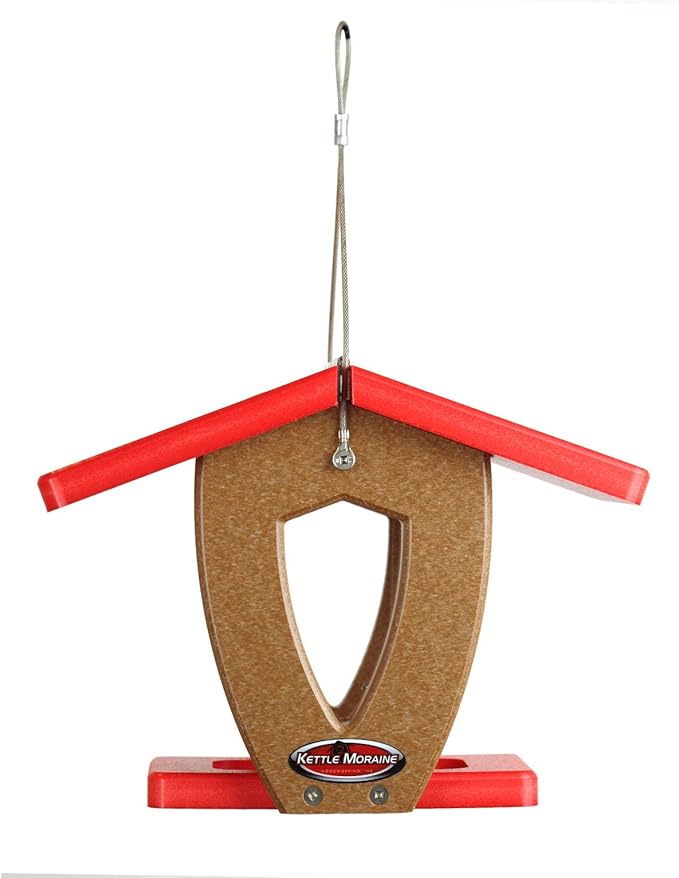 Kettle Moraine Recycled Mini Moraine Hopper Feeder (Red/Chocolate)