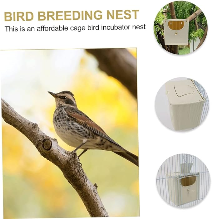 Hemobllo 8pcs Bird Nesting Box Safe Plastic Breeding Hut for Finches Sparrows Lovebirds Easy to Warm Environment for Incubation for Use