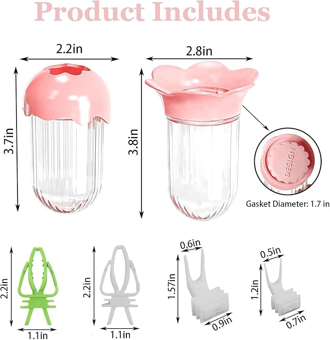 7 PCS Bird Cage Feeder for Vegetable Millet Holder Cage Accessories with Parrot Fruit Forks for Budgie Cockatiel Lovebirds Parrot (Pink)
