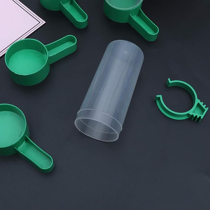 Yardwe 5Pcs Birds Feeder Drinker Waterer Clip with Automatic Drinking Water Sprinkler Bird Cup for Parrots Budgie Cockatiel Lovebirds ()