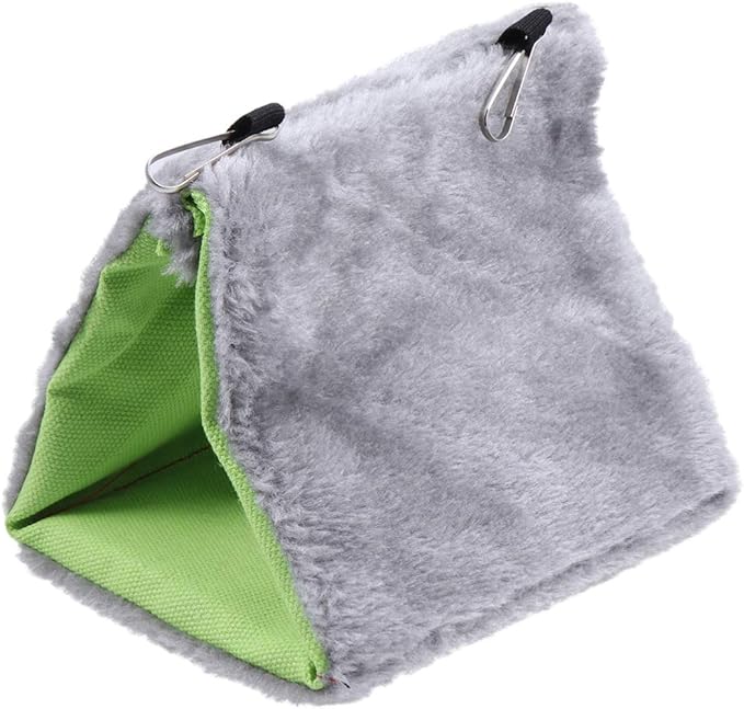 POPETPOP Bird Bed - Plush Snuggle Bird Hammock Hanging Snuggle Cave Happy Hut Bird Parrot Hideaway Bird Sleeping Tent