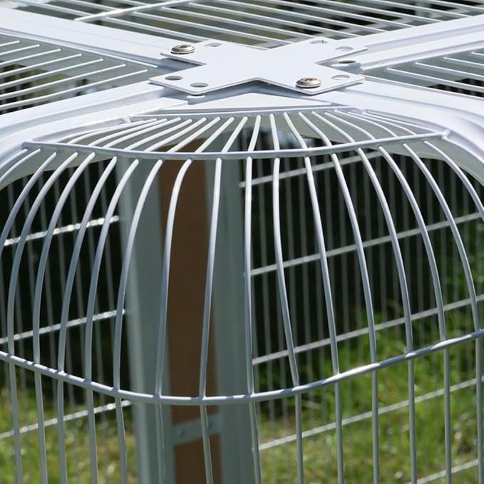 154" Heavy Duty Outdoor Walk-in Bird Cage - Carbon Crystal Board & Metal Aviary for Macaws, Budgies, Conures, Lovebirds & More - Spacious Flight Cage for Large & Small Birds