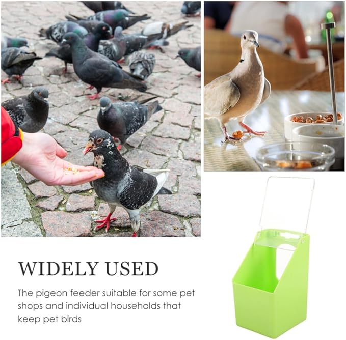 Toddmomy 4pcs Hanging Cage Bird Feeder Multi-Functional Pigeon Feeders Capacity for Birds Material Easy to Install