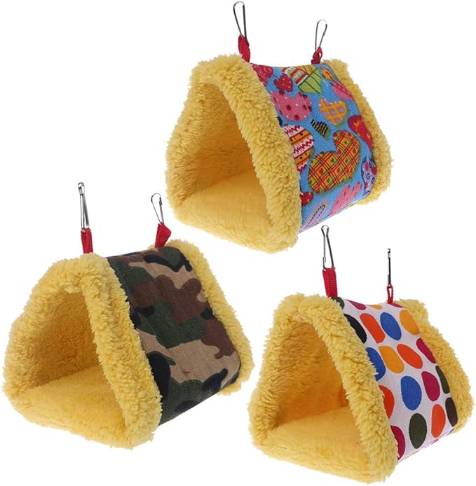 Winter Warm Bird Nest House Shed Hut Hanging Hammock Finch Cage Plush Fluffy Birds Hut Hideaway for Hamster Parrot Macaw Budgies Eclectus Parakeet Cockatiels Cockatoo Lovebird (1#)