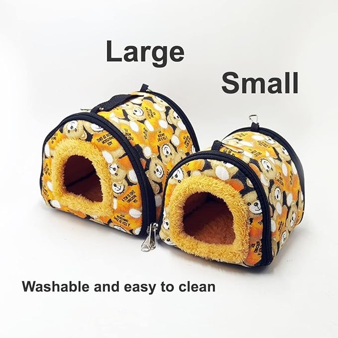 Winter Warm Bird Nest Bird House Bed Hammock Toy for Pet Pet Parrot Parakeet Cockatiel Conure Lovebird Parakeet Nest Bird Hammock (Large,Yellow)