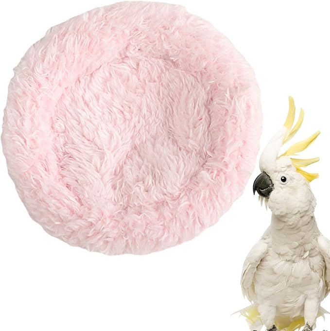Bird Cotton Nest, 4.33in Bird Sleeping Tool with Thickened Edge Shell Parrot Warm Nest Mat Warm Pad for Lovebirds, Budgies, Parakeets, Cockatiels Medium Size Bird Accessories