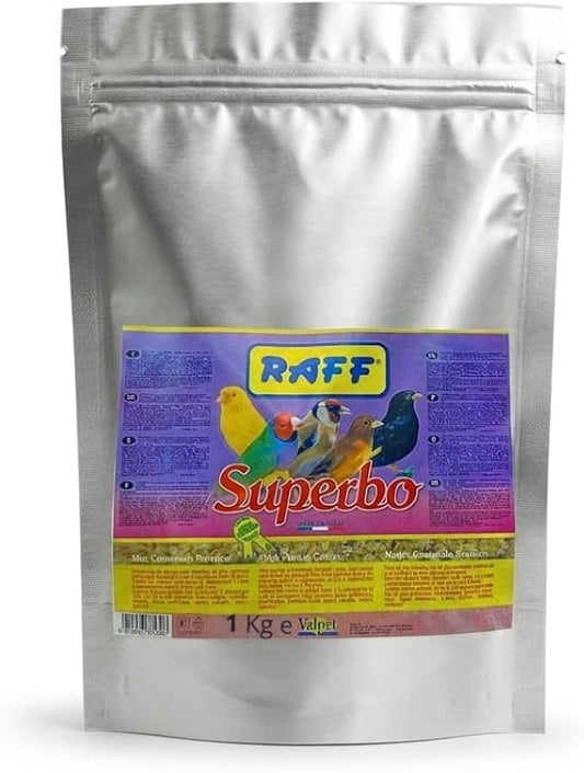 Raff SuperBo 1Kg Moist Bird Feed – Nutrient-Rich Soft Food for Granivorous Birds, Ideal for Canaries, Finches & Softbills, No Dore Formula, Supports Healthy Growth & Digestion