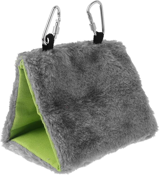 Thicken Heart Print Parrot Nest Plush Warm Hammock Tent Small Pet Winter Bed for Cockatiels Parakeets Winter