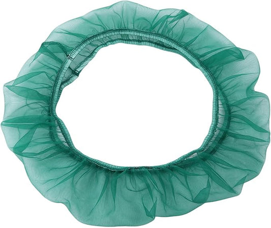 Bird Cage Seed Catcher, Stretchy Form Fitting Mesh Skirt Cover for Parrot Enclosures, Light and Breathable Fabric, Prevent Scatter and Mess,54 * 17Cm Green