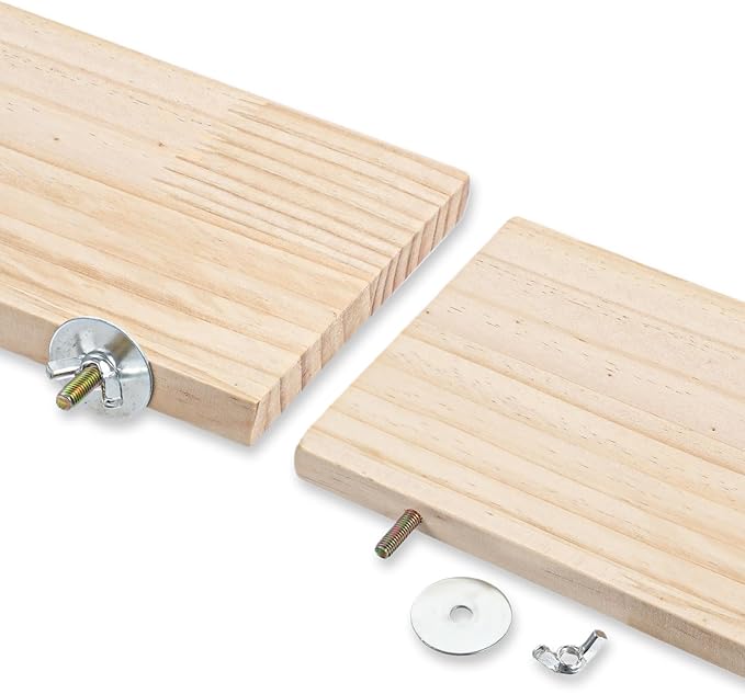 3 Pack Bird Perch Stand, Parrot Wood Platform, Natural Wooden Perch Toys Playground Cage for Conure, Chinchilla, Parakeet, Budgie, Cockatiel