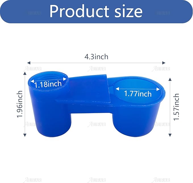AUEAR, Set of 12 Bird Drinker Feeder Cup Soda Pop Water Bottle Plastic for Pigeons Parrot Chicken Supplies (Blue)