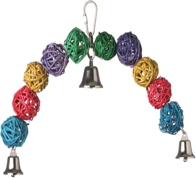 Super Bird Creations SB370 Vine Ball Arch Bird Toy, Small Bird Size, 7.5" x 7.5"