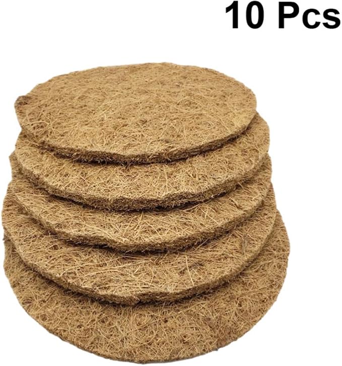 POPETPOP 10pcs Pigeon Nest Pads Coconut Cushion for Pigeon Eggs and Birds Warm Nesting Material for Shops Factories and Zoos