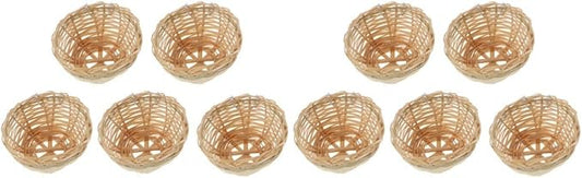 balacoo 5pcs Handmade Bird Nest with Hook Natural Hanging Nest for Pets Parrots and Birds -Style Nesting House for Indoor and Outdoor Use