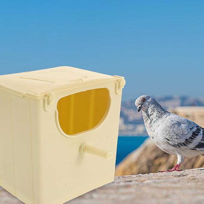 Happyyami 3pcs Plastic Birds Nesting House Bird Finch Nest Breeding Box Outdoor Mounted Parakeet Nest Box Plastic Hanging Bird Hut for Bird Cockatiel Parrot Budgie Random Color