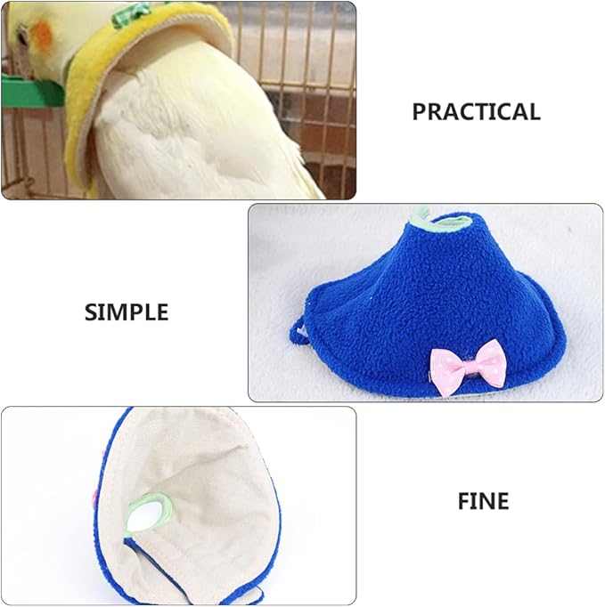 balacoo 5pcs Bird Protective Neck Collar Pecking Prevention Healing Neckerchief for Parrots and Cockatiels Adorable Design Easy to Use and