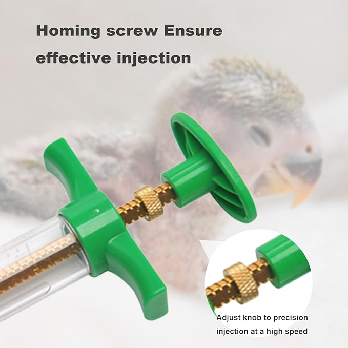 Baby Bird Feeding Kit with Syringe & Spoons, 6PCS Hand Feeding Device for Sick Parrots & Birds