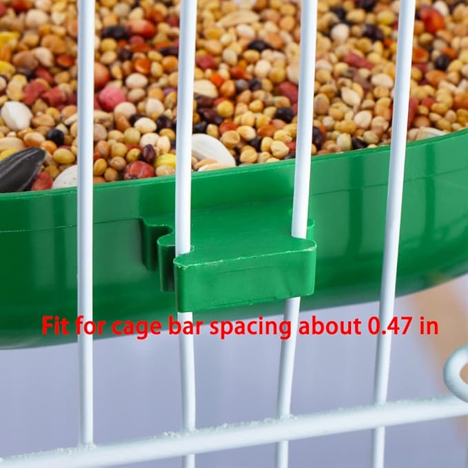 3 Pack Small Bird Plastic Feeder Seed Food Feeding Cup for Bird Parakeet Budgie Cockatiel Lovebird